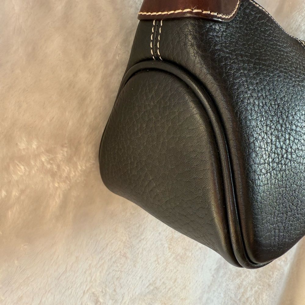 Dooney & Bourke Black and Brown Shoulder Bag - Picture 4 of 10
